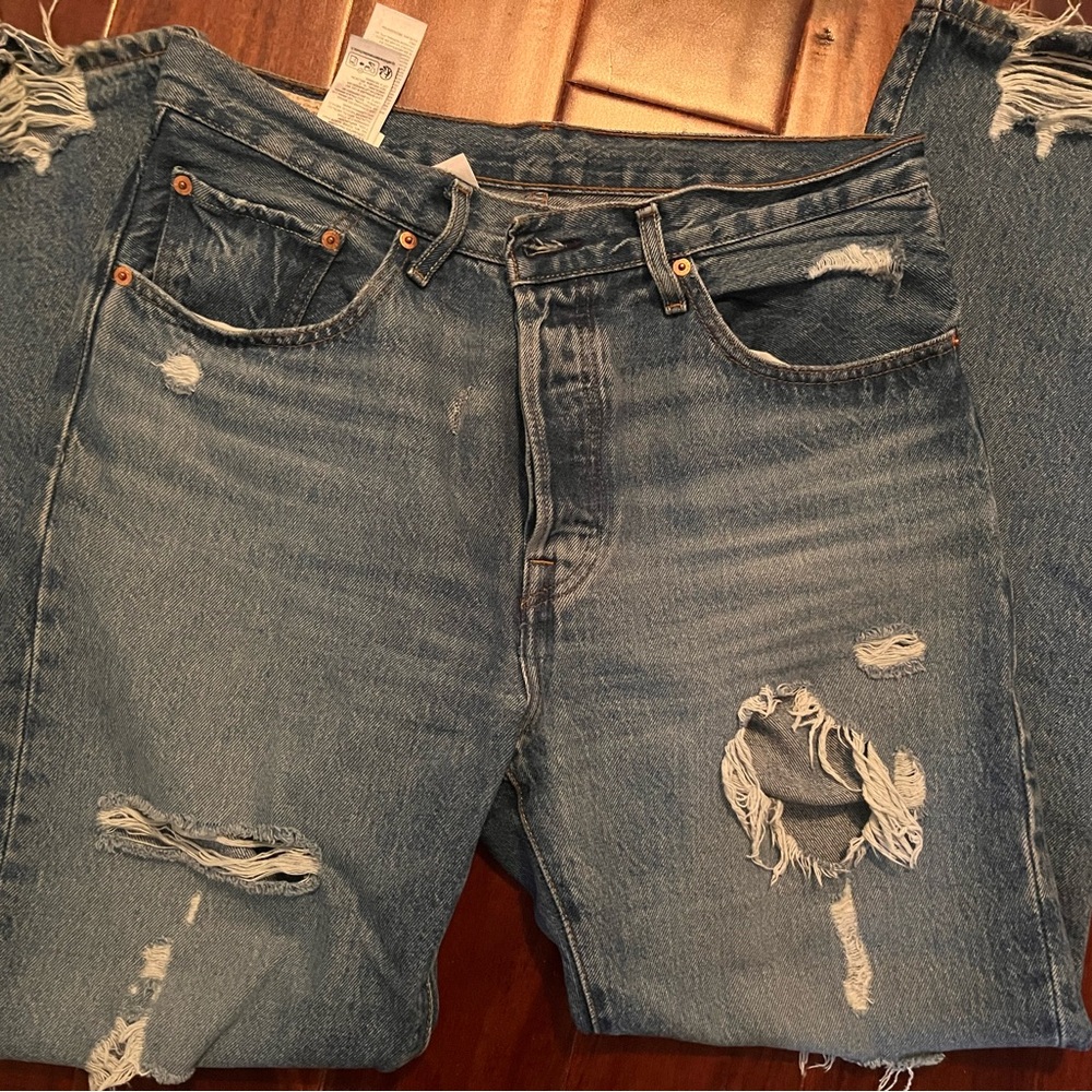 Levi's Relaxed Fit Distressed Denim Jeans